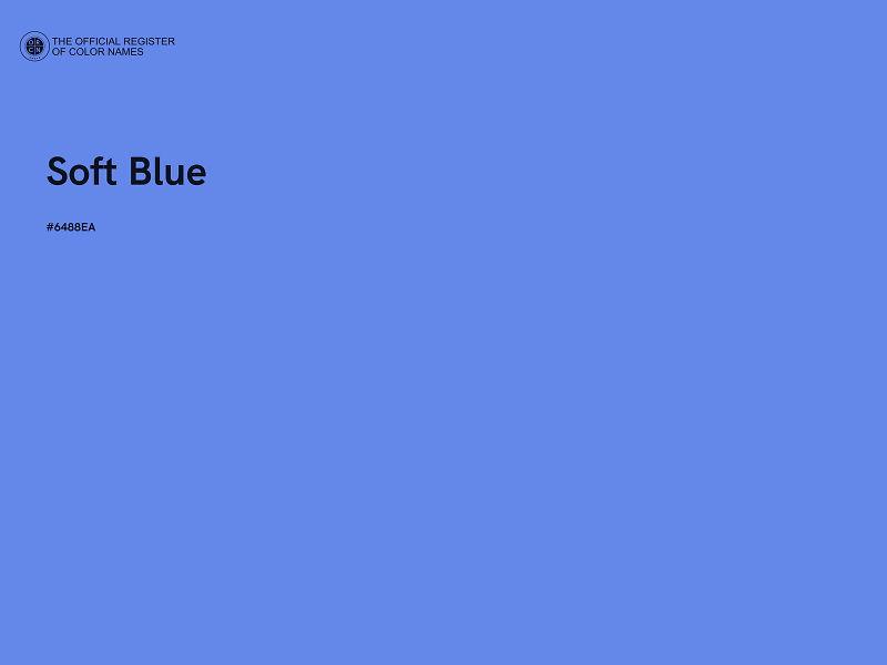 #6488EA - Soft Blue color image