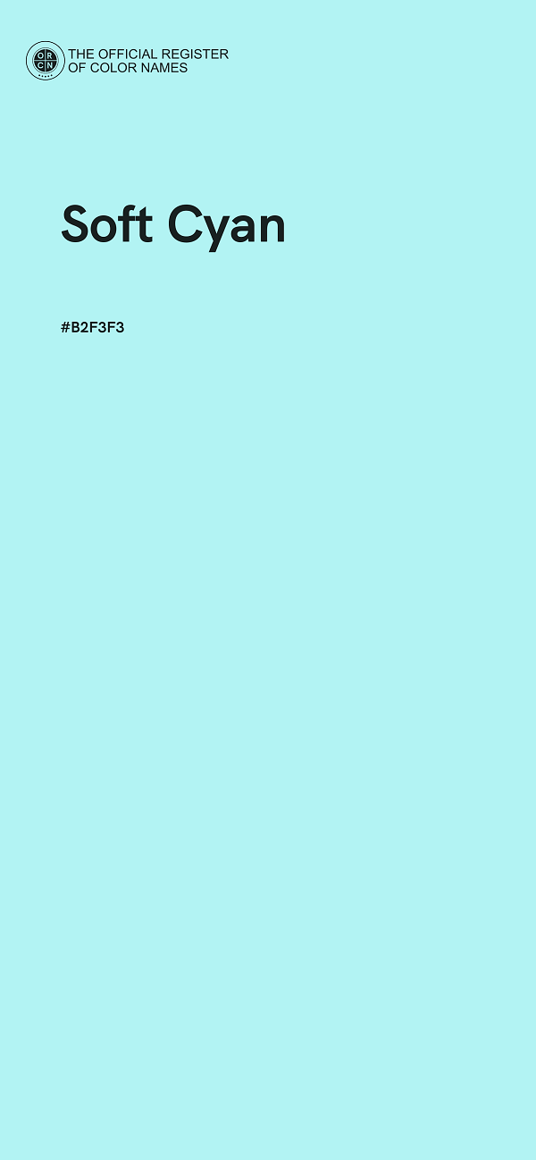 #B2F3F3 - Soft Cyan color image