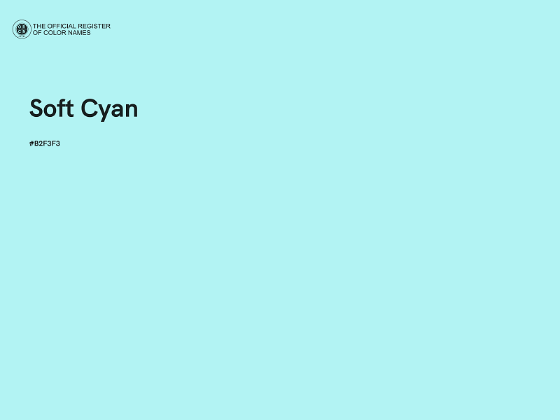 #B2F3F3 - Soft Cyan color image