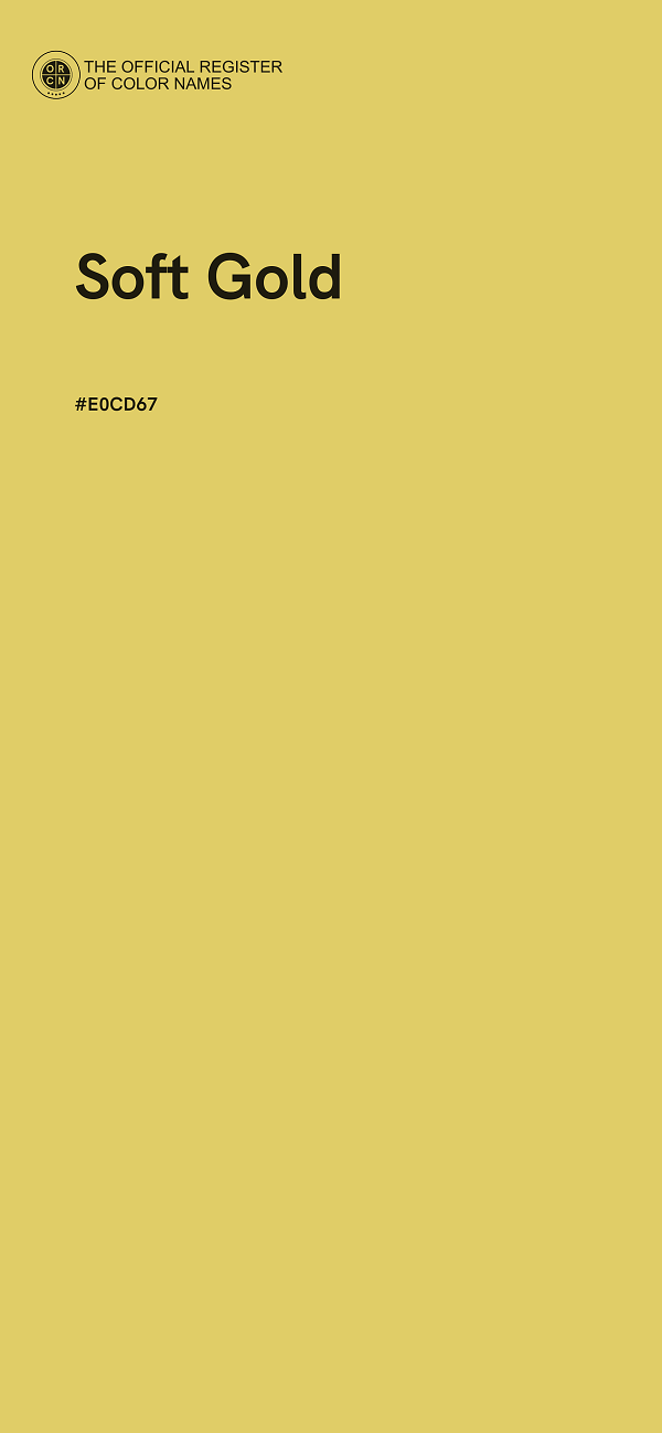 #E0CD67 - Soft Gold color image
