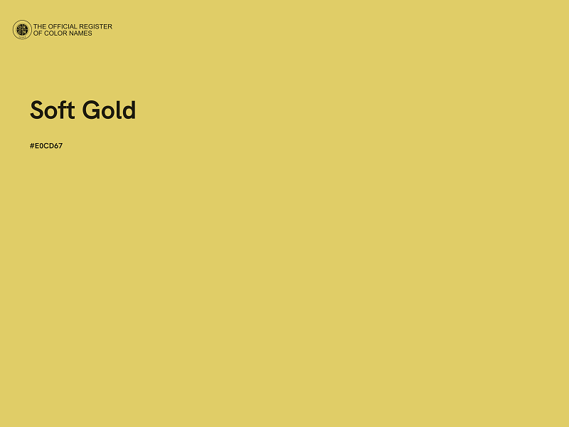 #E0CD67 - Soft Gold color image