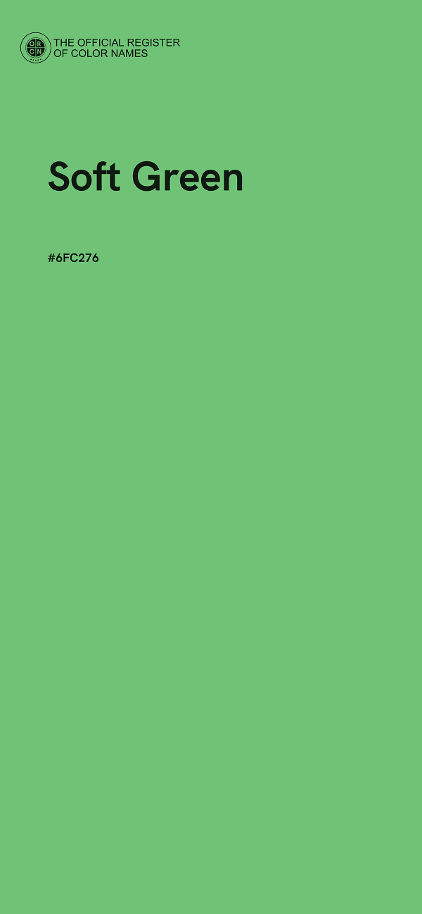 #6FC276 - Soft Green color image