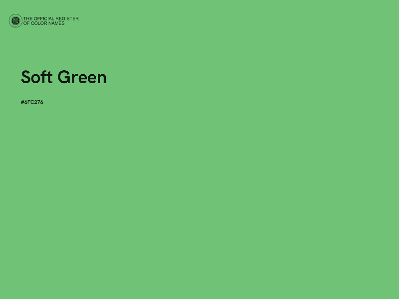 #6FC276 - Soft Green color image