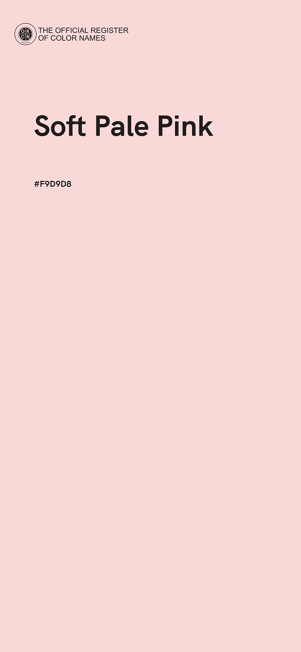 #F9D9D8 - Soft Pale Pink color image