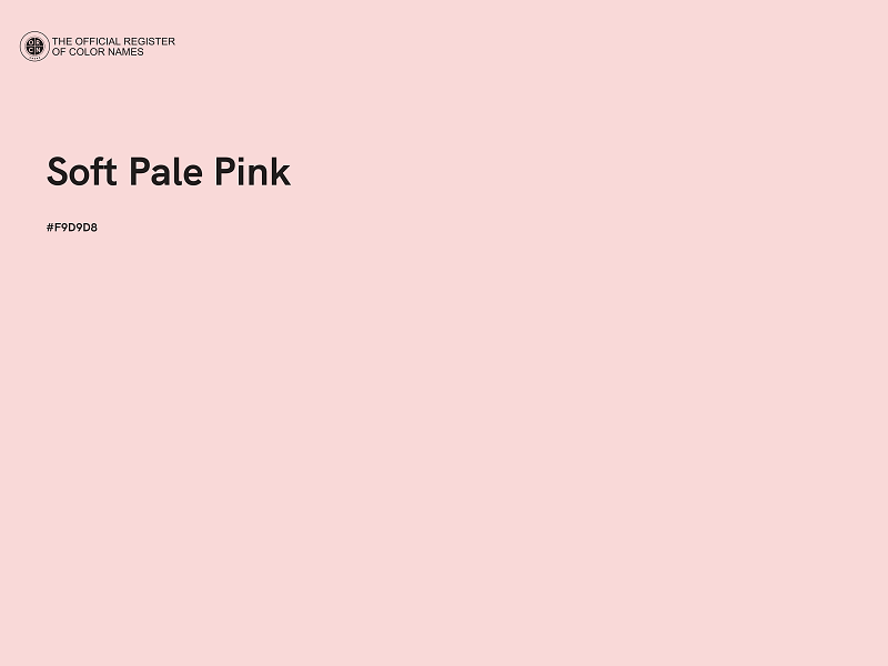 #F9D9D8 - Soft Pale Pink color image