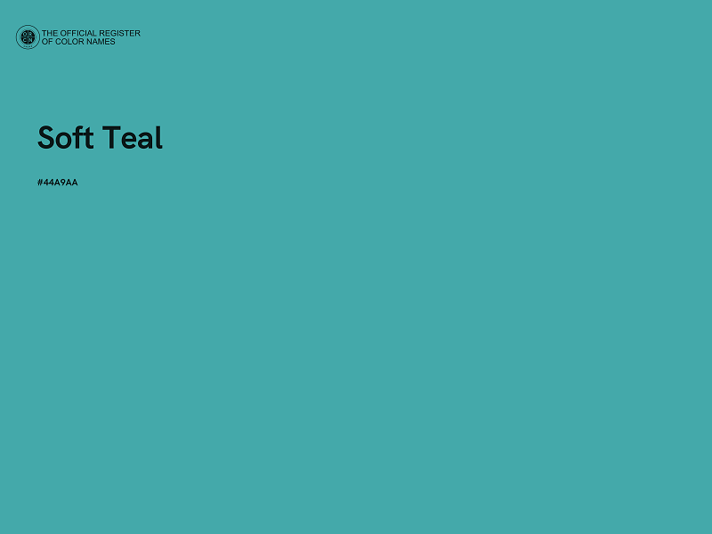 #44A9AA - Soft Teal color image