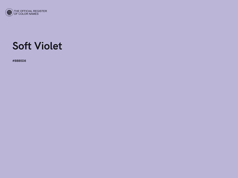 #BBB5D8 - Soft Violet color image