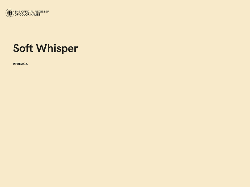 #F8EACA - Soft Whisper color image