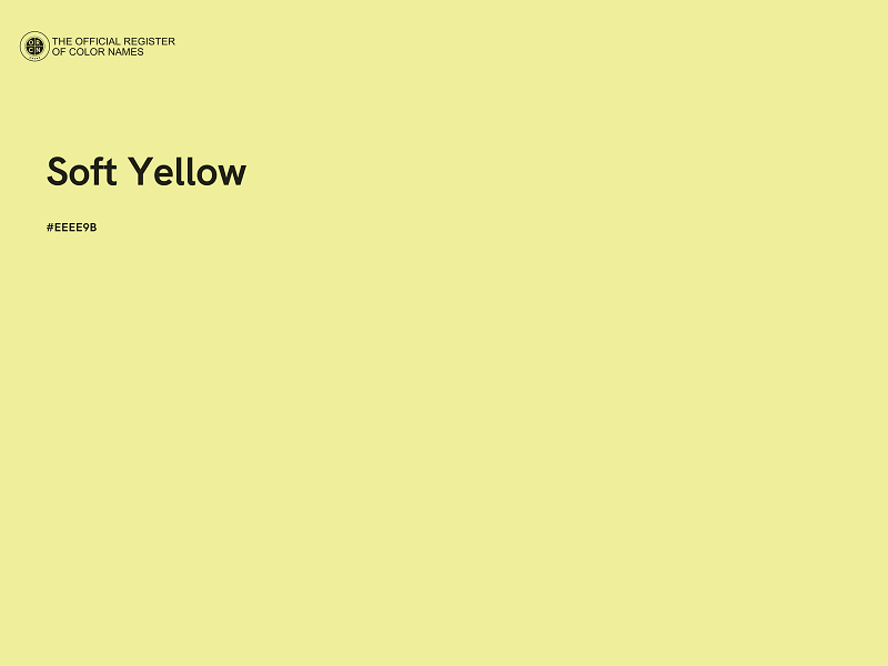 #EEEE9B - Soft Yellow color image