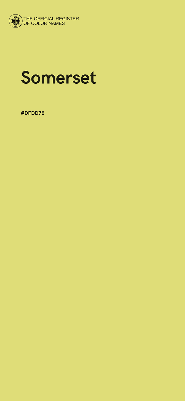 #DFDD78 - Somerset color image