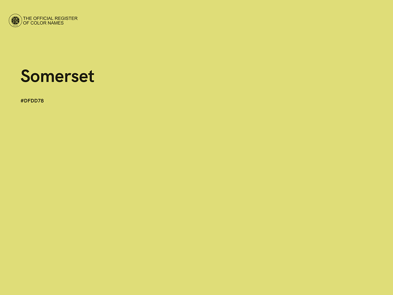 #DFDD78 - Somerset color image