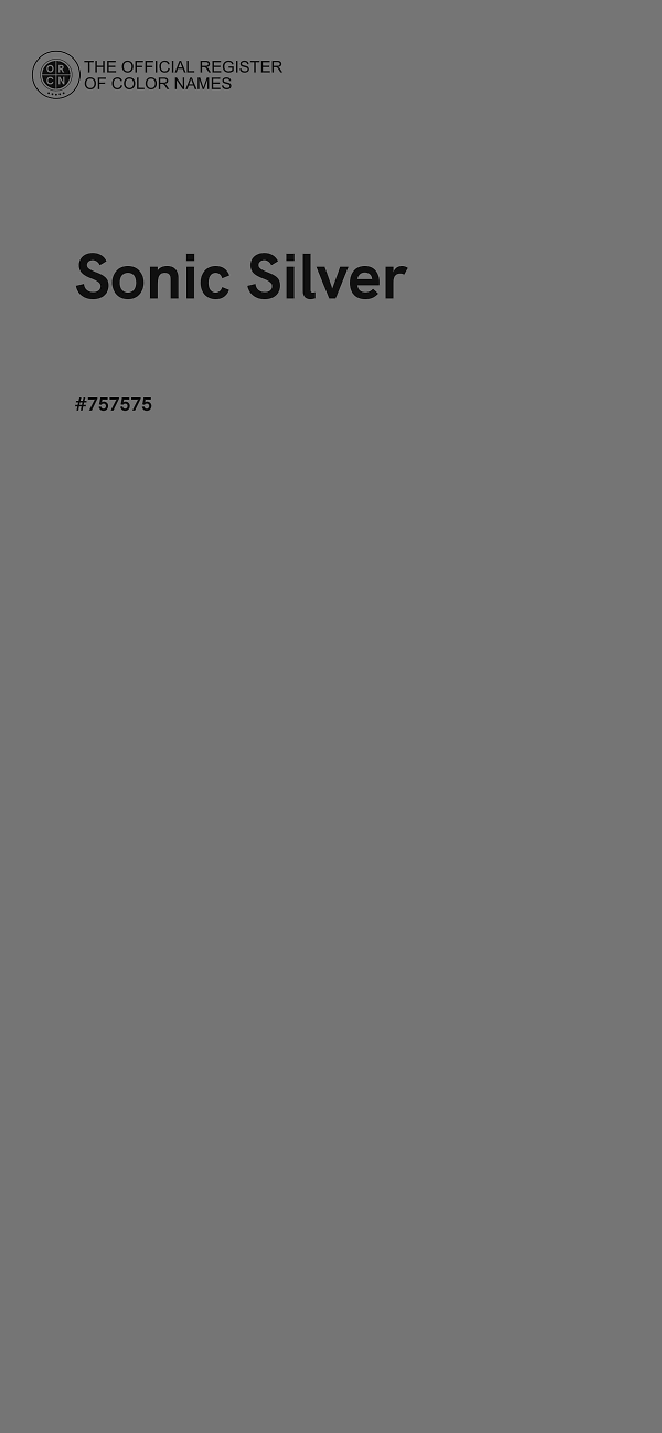 #757575 - Sonic Silver color image