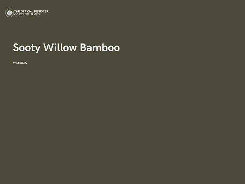 #4D4B3A - Sooty Willow Bamboo color image