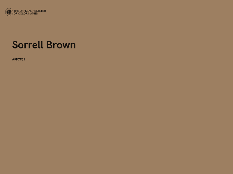 #9D7F61 - Sorrell Brown color image
