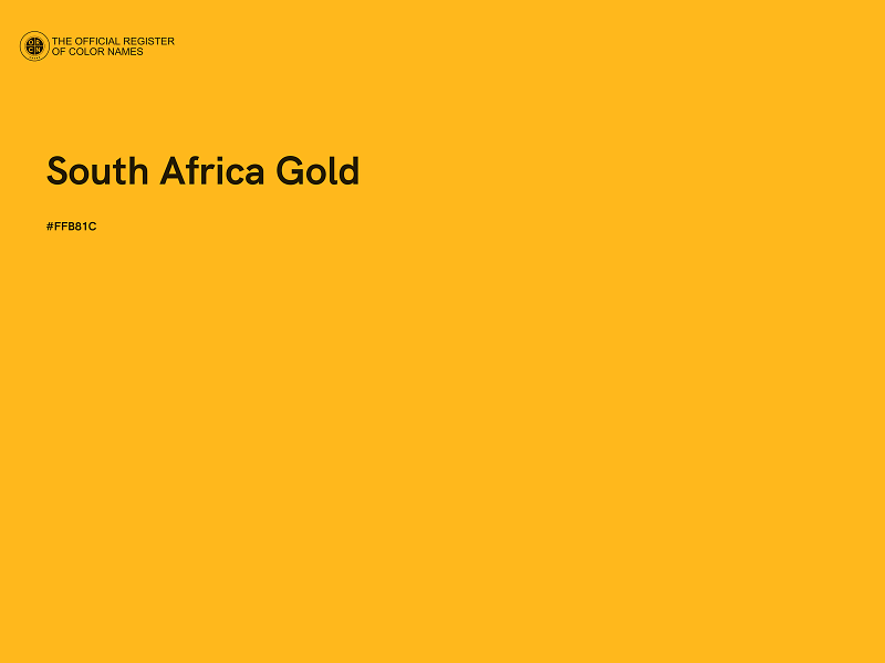 #FFB81C - South Africa Gold color image