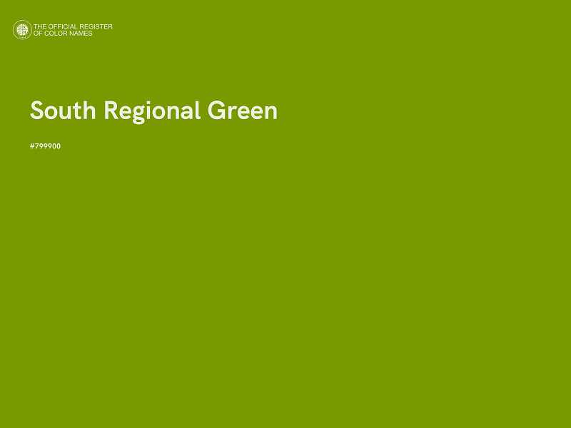 #799900 - South Regional Green color image