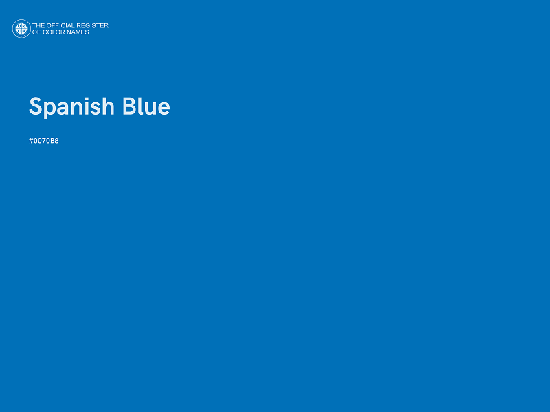 #0070B8 - Spanish Blue color image