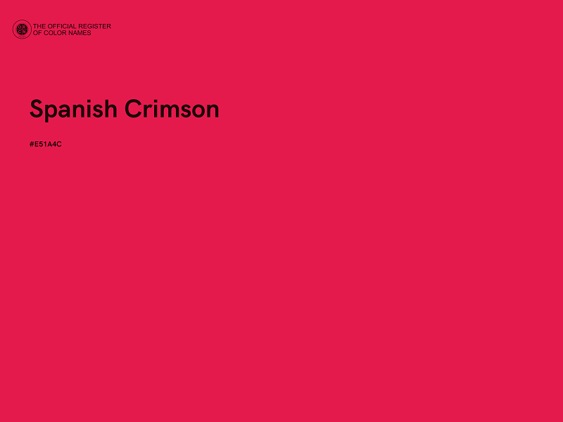 #E51A4C - Spanish Crimson color image