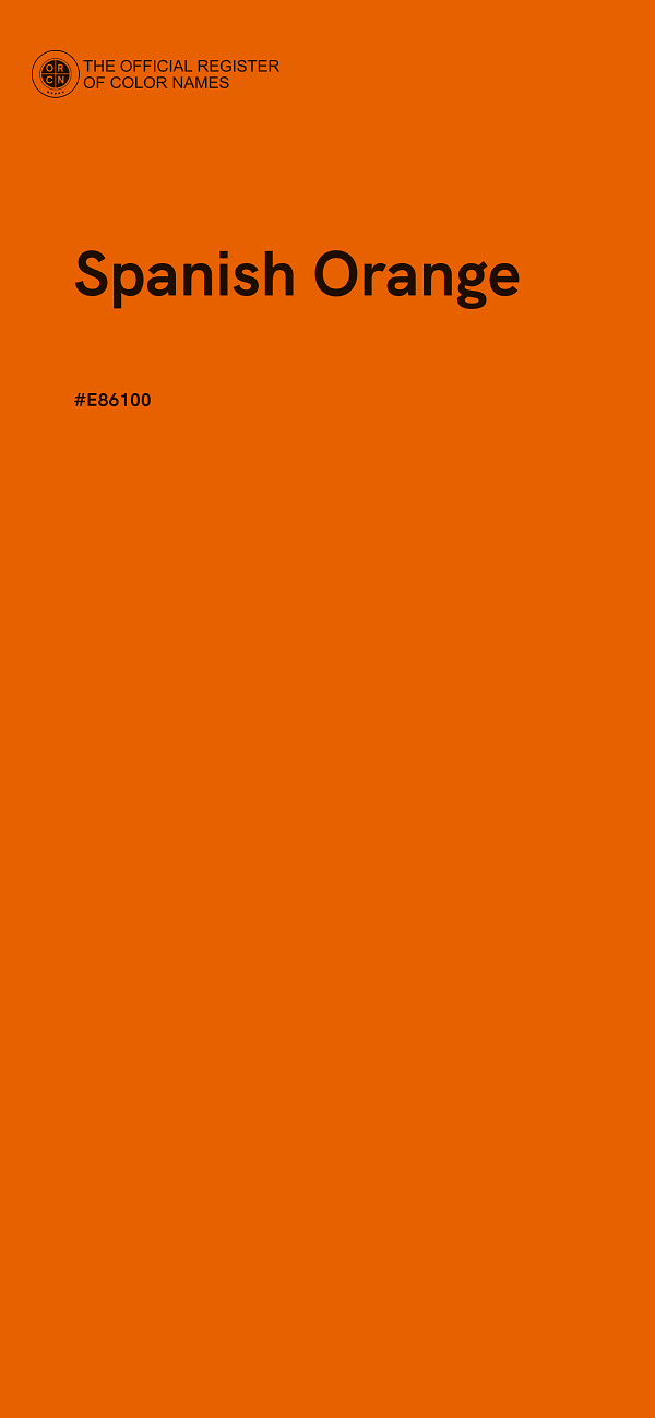 #E86100 - Spanish Orange color image