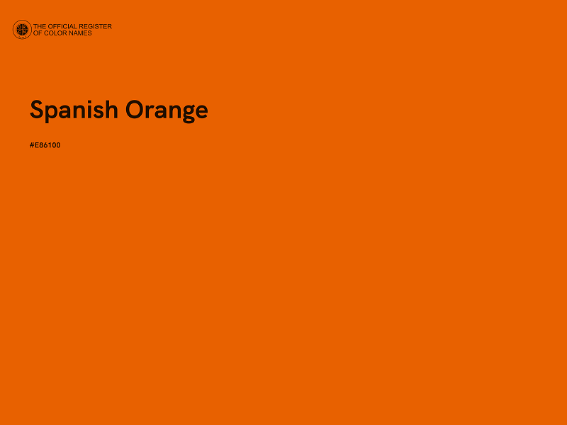 #E86100 - Spanish Orange color image