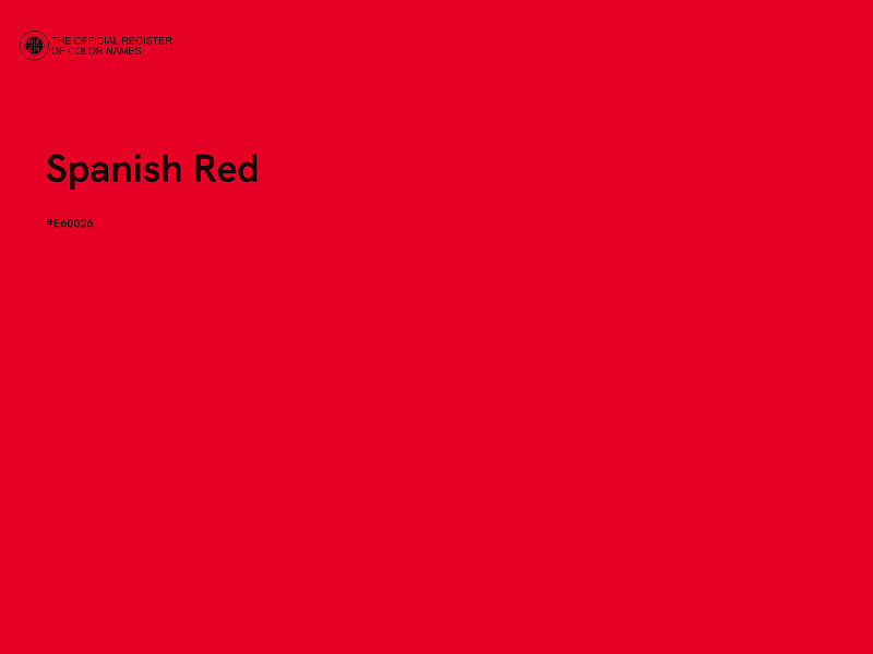 #E60026 - Spanish Red color image