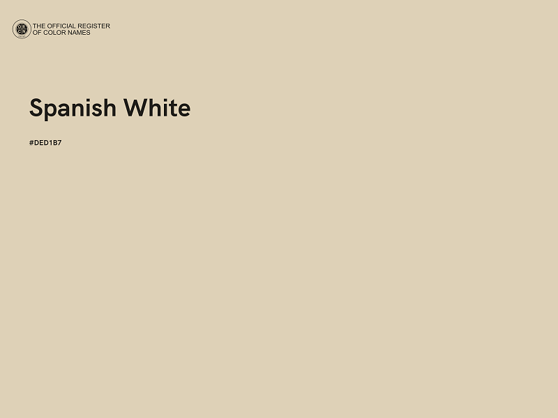 #DED1B7 - Spanish White color image