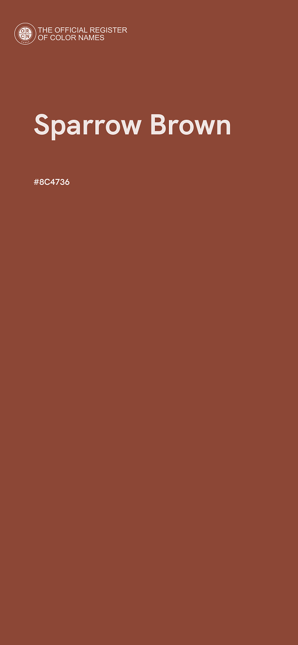 #8C4736 - Sparrow Brown color image