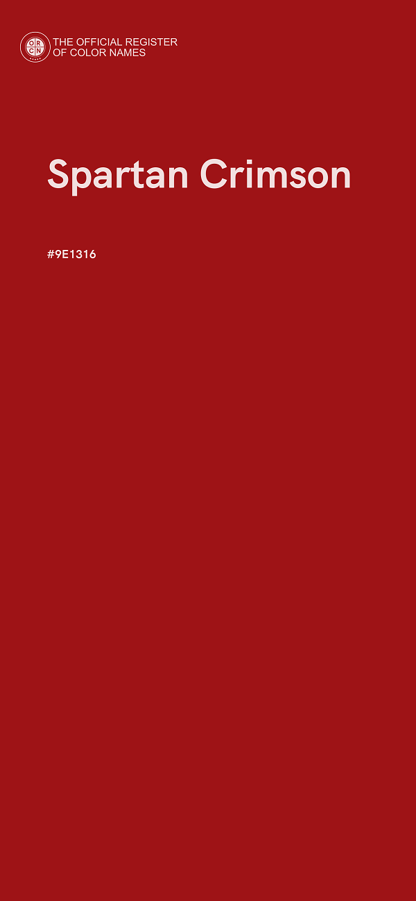 #9E1316 - Spartan Crimson color image