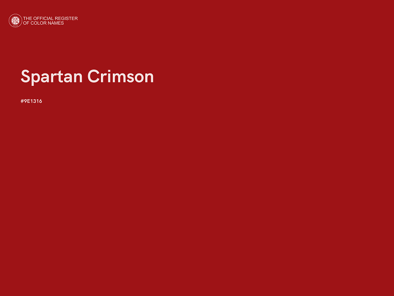 #9E1316 - Spartan Crimson color image
