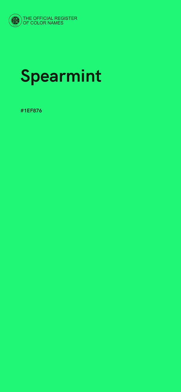 #1EF876 - Spearmint color image