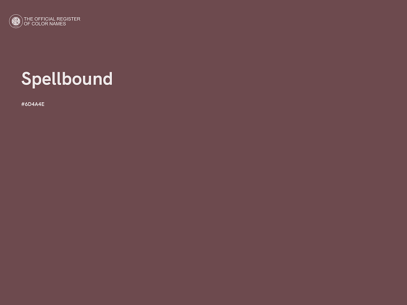 #6D4A4E - Spellbound color image