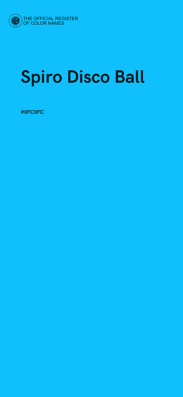 #0FC0FC - Spiro Disco Ball color image