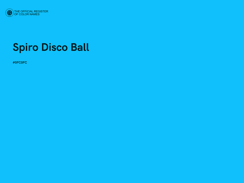 #0FC0FC - Spiro Disco Ball color image