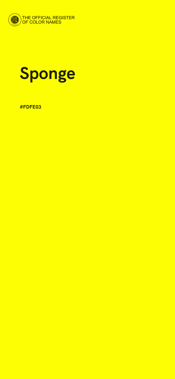#FDFE03 - Sponge color image