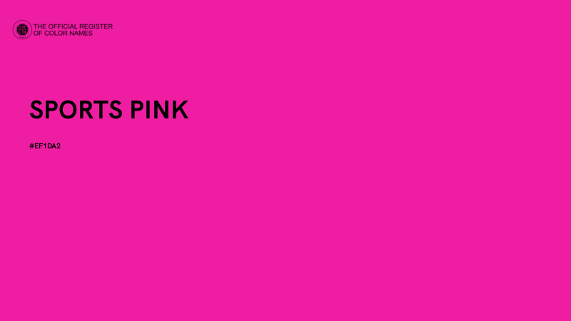 #EF1DA2 - SPORTS PINK color image