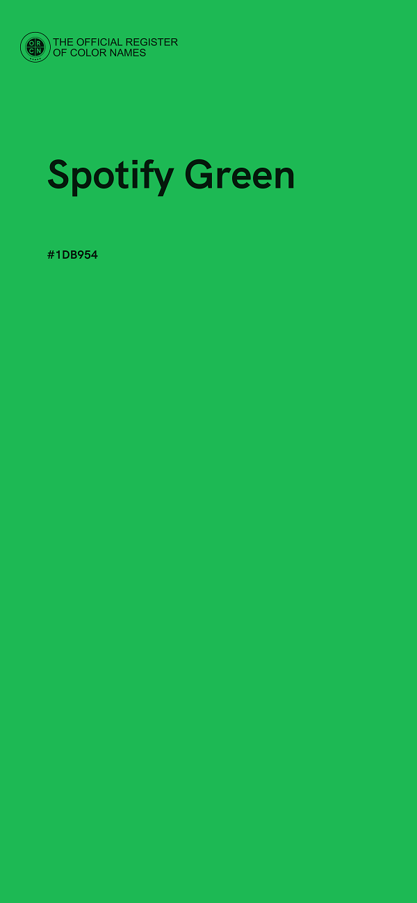 #1DB954 - Spotify Green color image