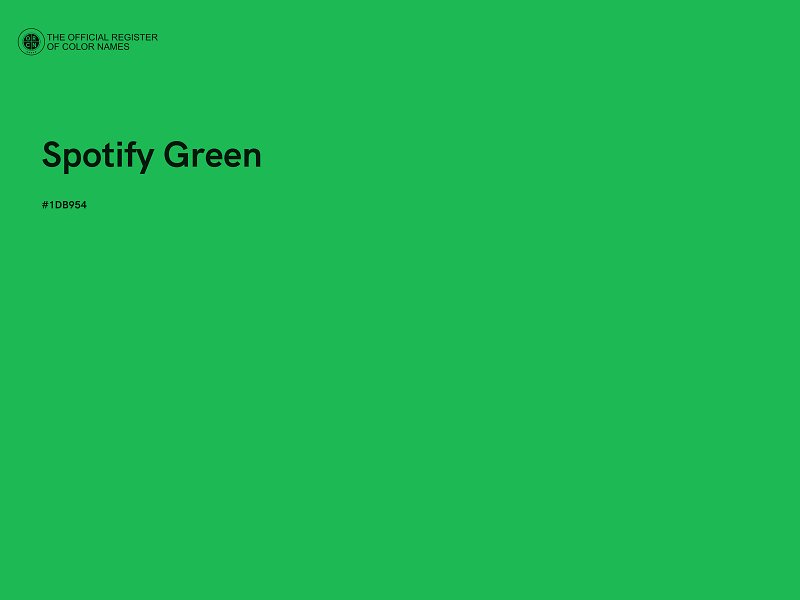 #1DB954 - Spotify Green color image