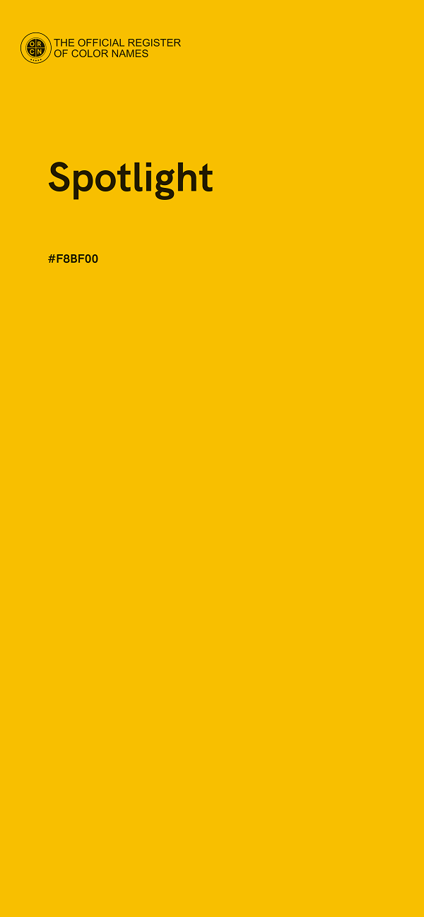 #F8BF00 - Spotlight color image