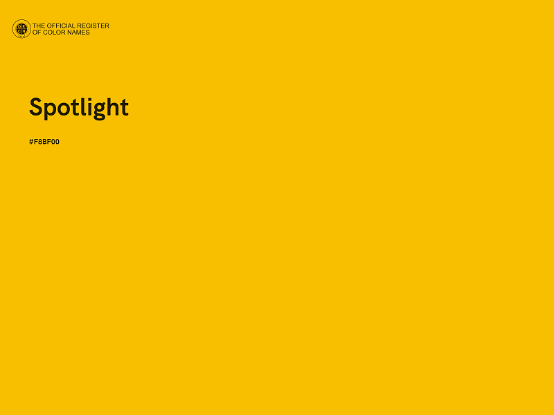 #F8BF00 - Spotlight color image