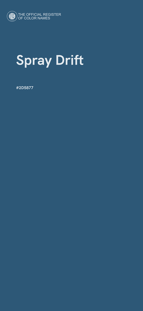 #2D5877 - Spray Drift color image