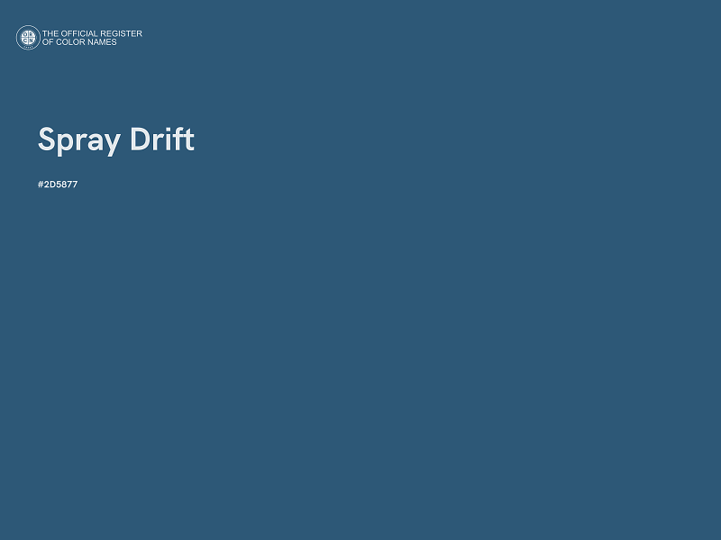 #2D5877 - Spray Drift color image