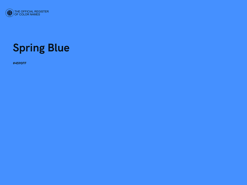 #4590FF - Spring Blue color image
