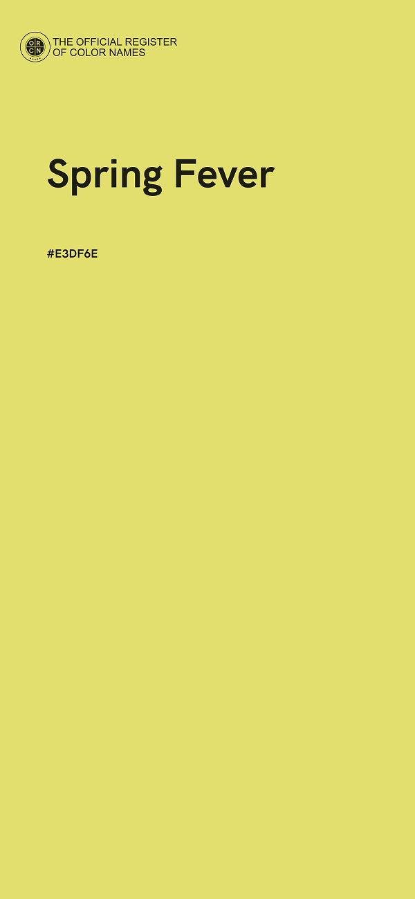 #E3DF6E - Spring Fever color image
