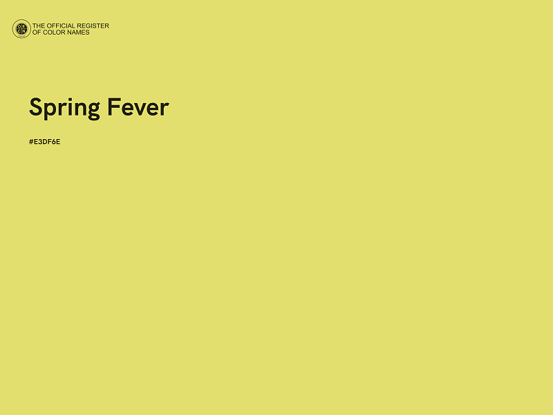 #E3DF6E - Spring Fever color image