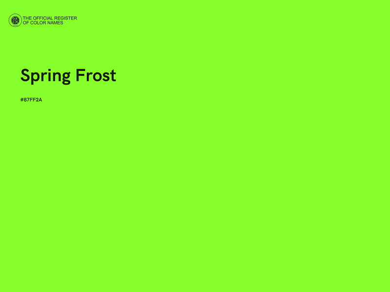 #87FF2A - Spring Frost color image
