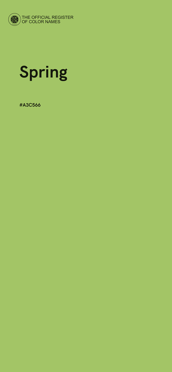 #A3C566 - Spring color image