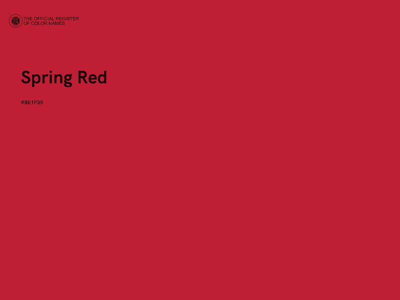 #BE1F35 - Spring Red color image