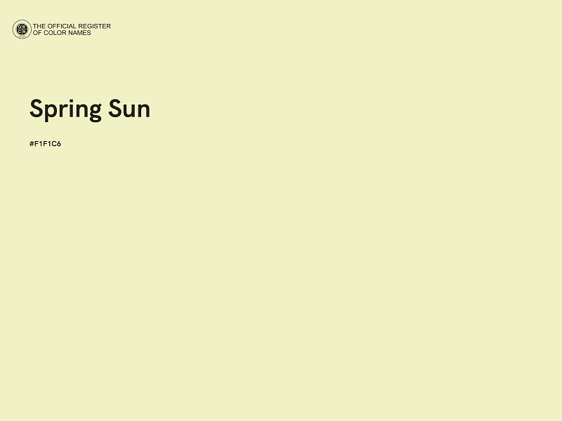 #F1F1C6 - Spring Sun color image