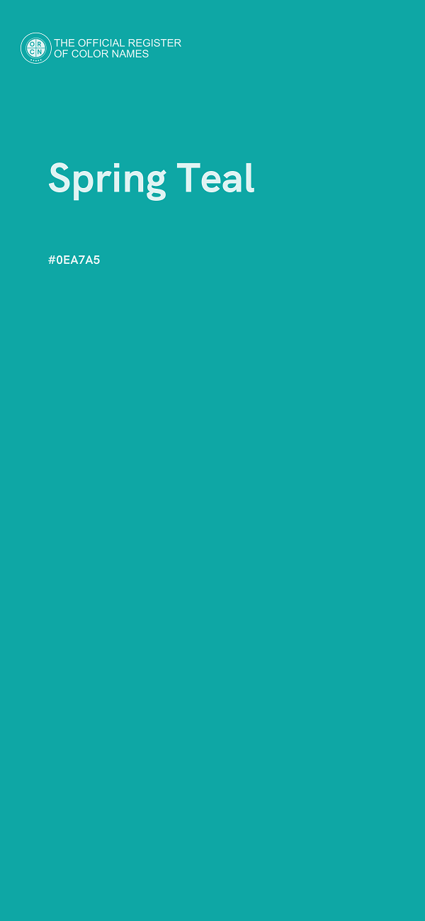 #0EA7A5 - Spring Teal color image