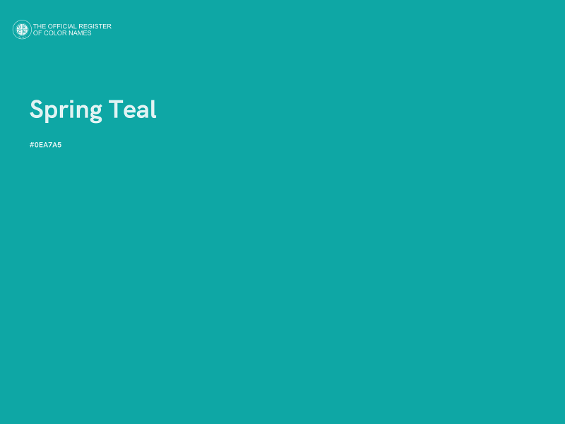 #0EA7A5 - Spring Teal color image